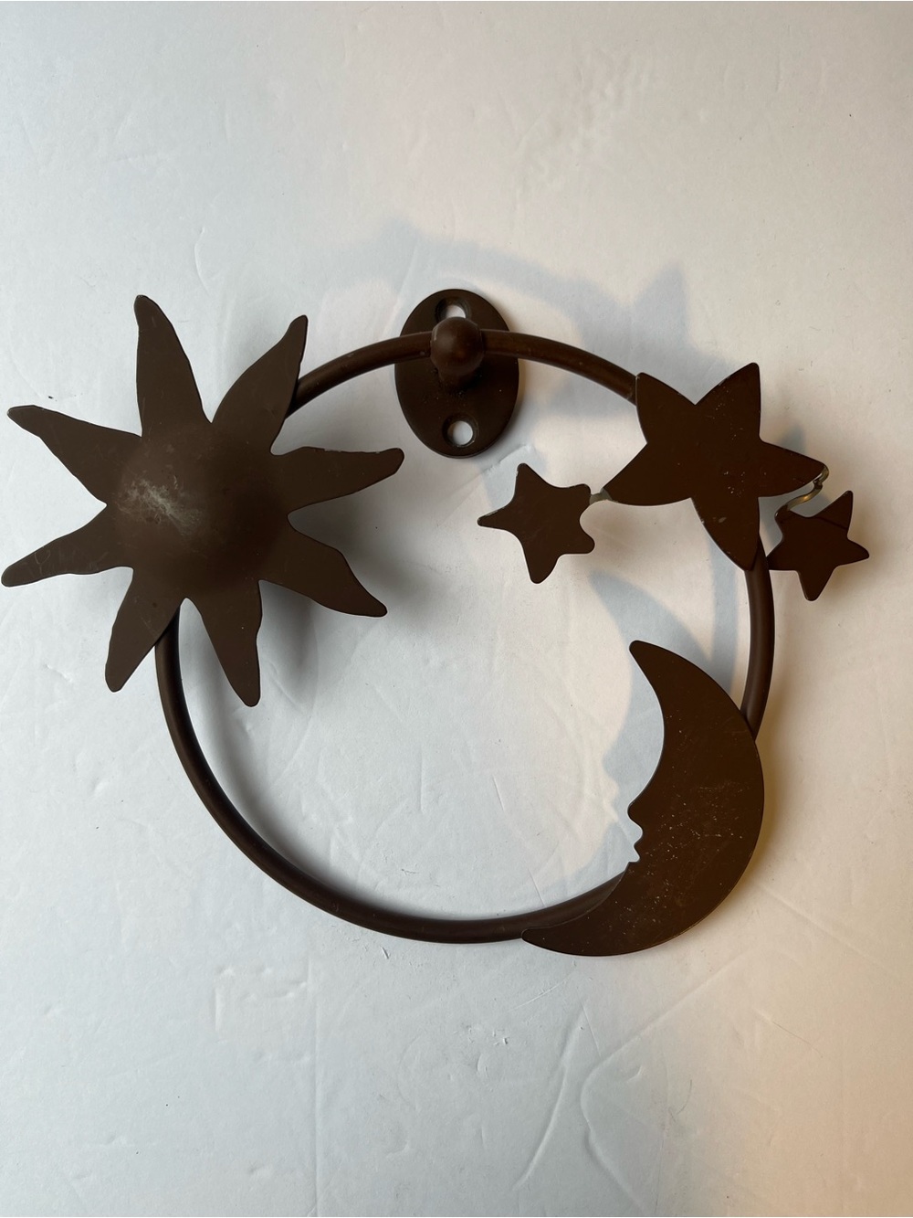 Vintage 90s Celestial Vibe Metal Sun Moon Stars Wall Decor Indoor Outdoor decor